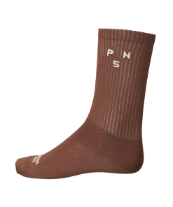 Off-Race Ribbed Socks — Rust
