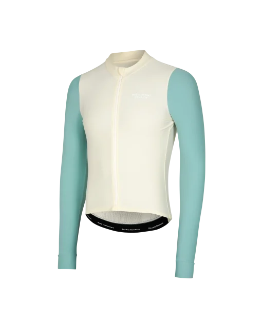 Men's Mechanism Long Sleeve Jersey — Off-White / Light Teal - Hình ảnh 3