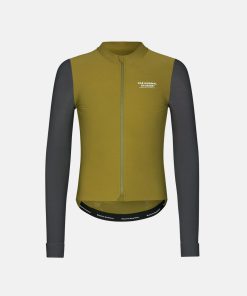 Men's Mechanism Long Sleeve Jersey — Deep Grey / Green
