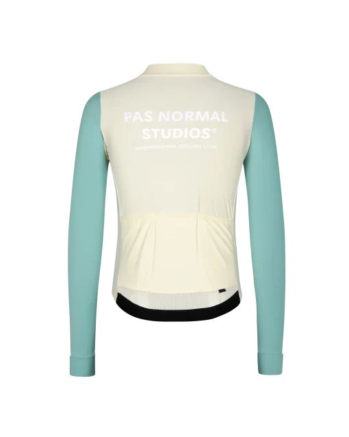 Men's Mechanism Long Sleeve Jersey — Off-White / Light Teal - Hình ảnh 2